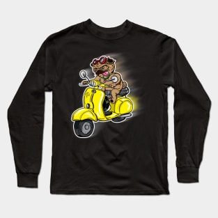 Scooter Riding Pug (Pug Dog 2021) Long Sleeve T-Shirt